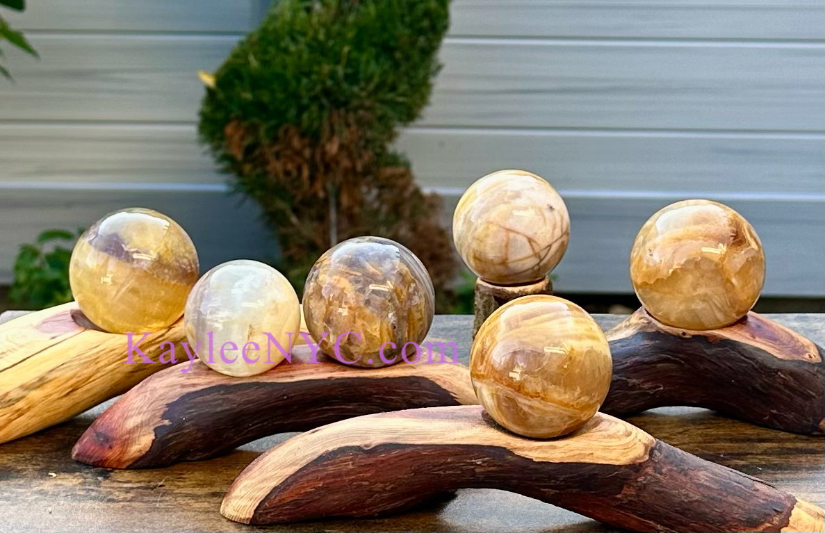 6 PCs Natural Druzy Quartz Crystal Sphere