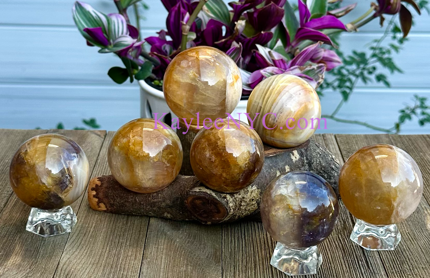 6 PCs Natural Druzy Quartz Crystal Sphere