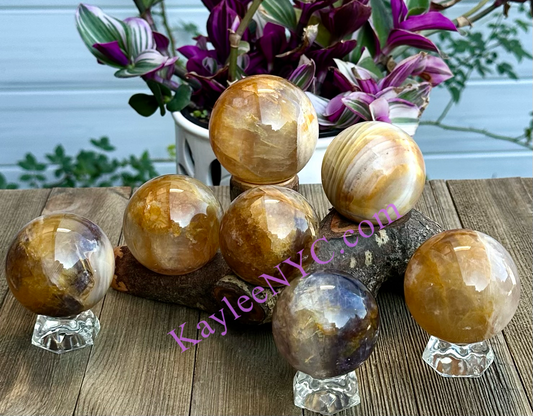 6 PCs Natural Druzy Quartz Crystal Sphere