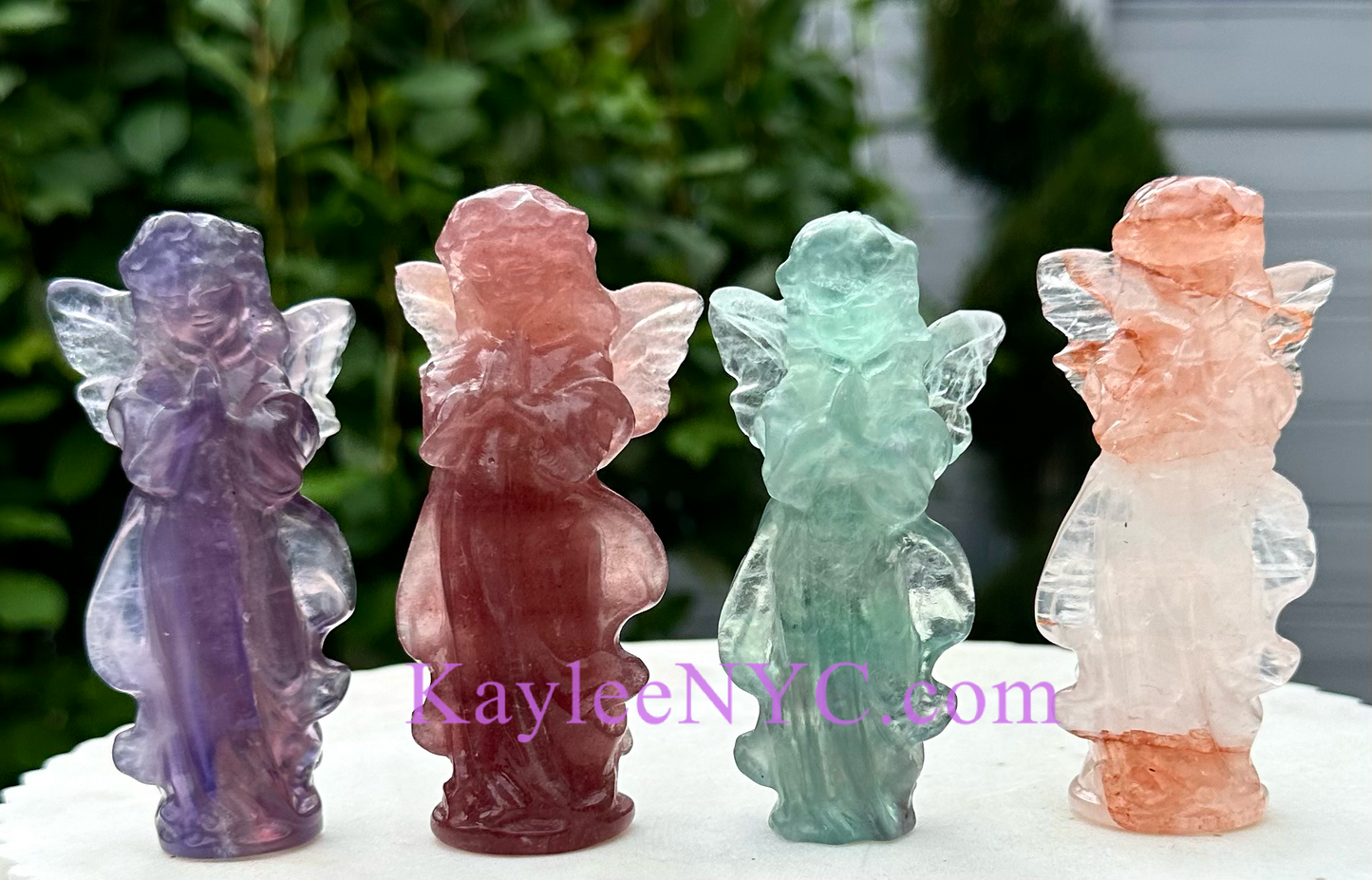 4 pcs 9cm Natural Crystal Angel Healing Energy