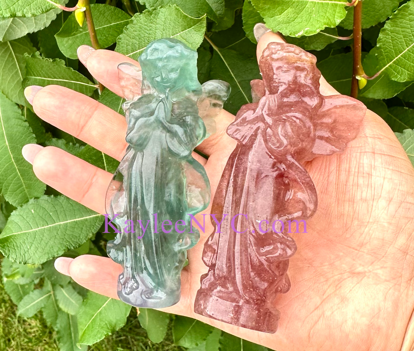 4 pcs 9cm Natural Crystal Angel Healing Energy