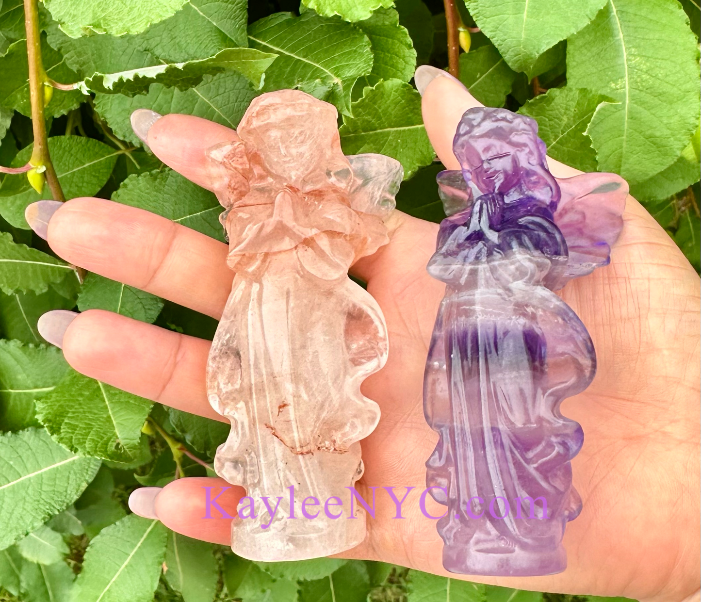 4 pcs 9cm Natural Crystal Angel Healing Energy