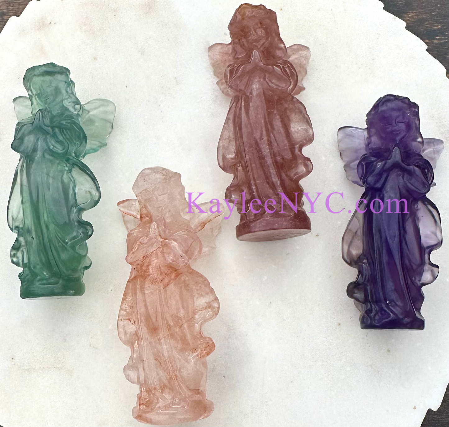 4 pcs 9cm Natural Crystal Angel Healing Energy