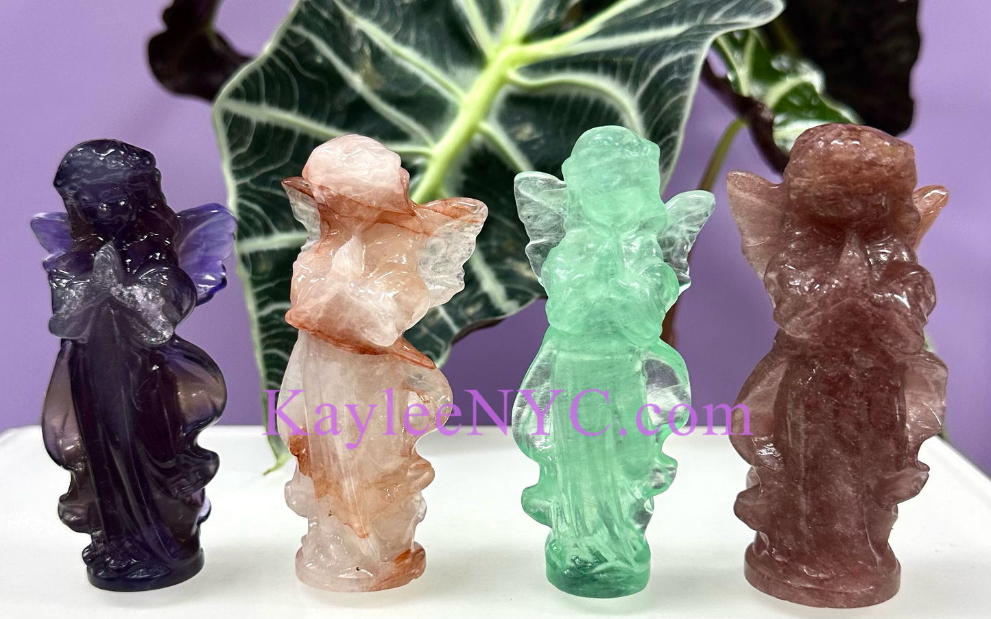 4 pcs 9cm Natural Crystal Angel Healing Energy