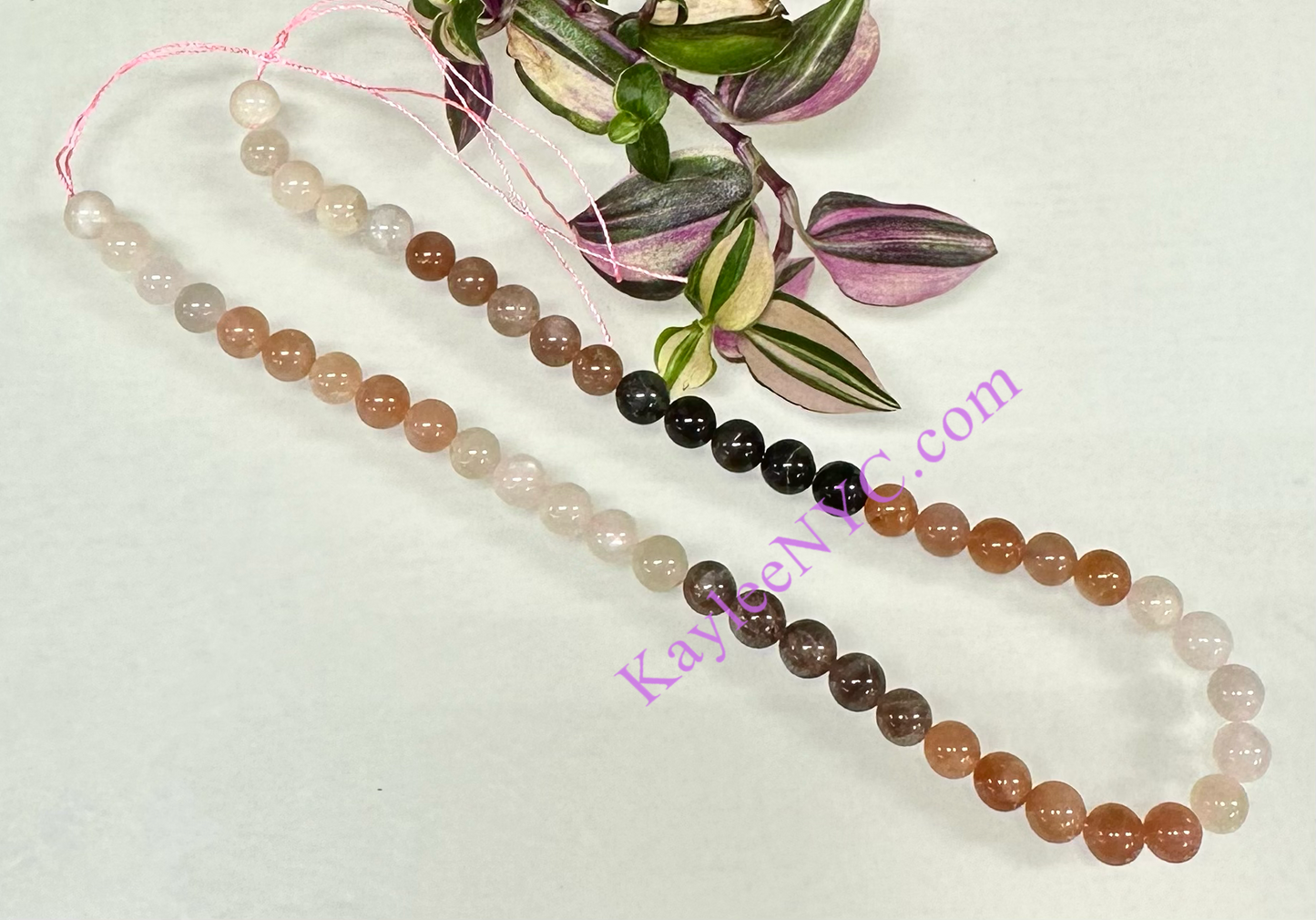 3 strands 8mm Natural Mix Moonstone Beads