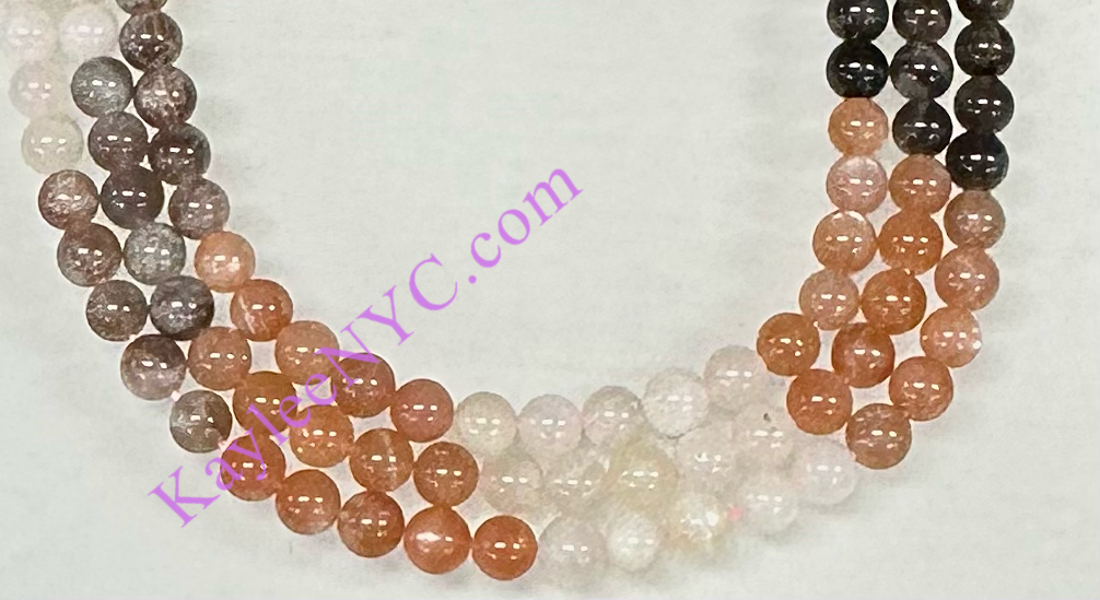 3 strands 8mm Natural Mix Moonstone Beads