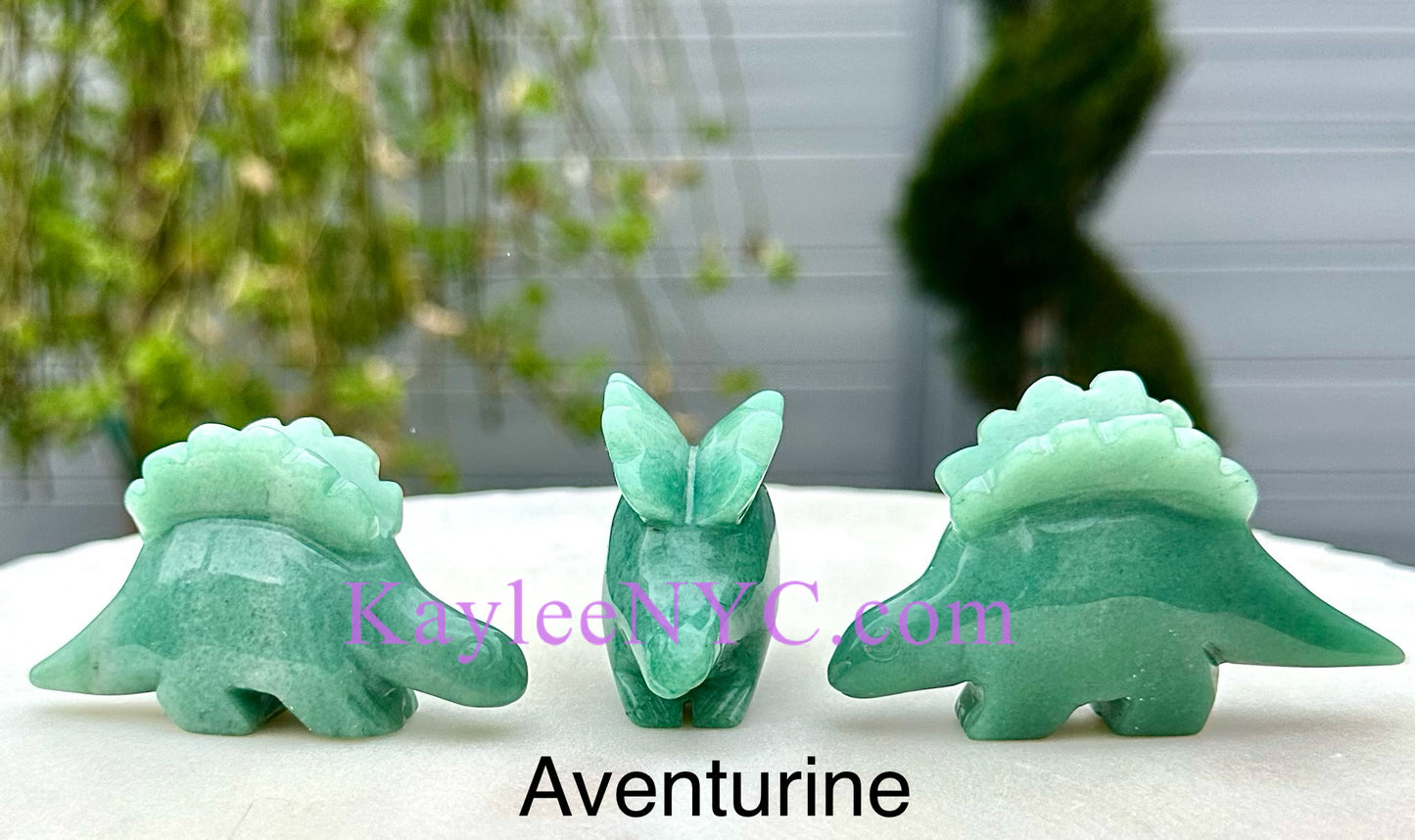 8 PCs 3” Natural Crystal Dinosaurs Carving