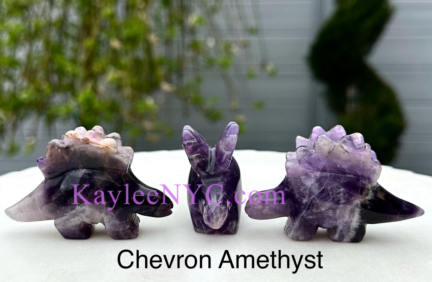 8 PCs 3” Natural Crystal Dinosaurs Carving