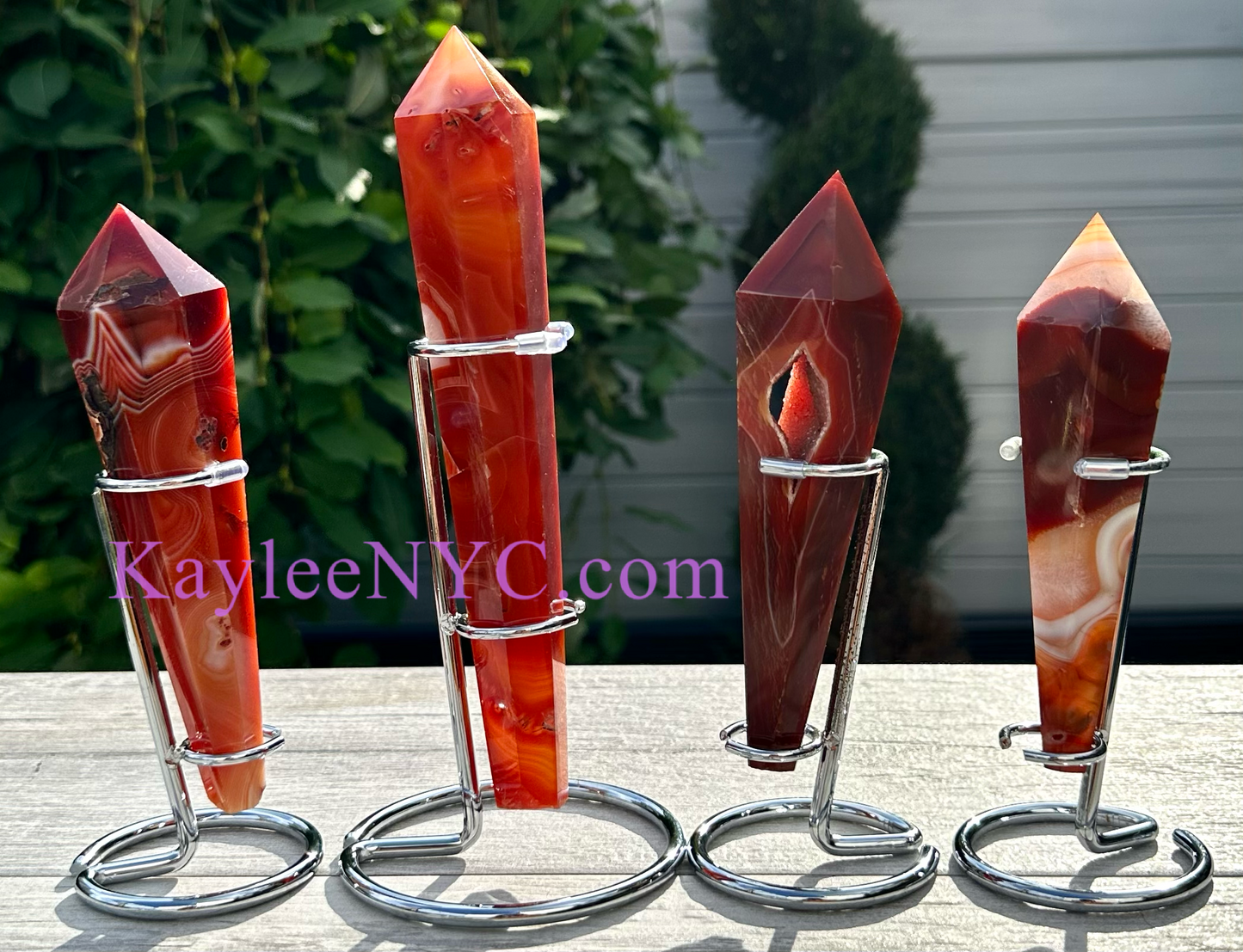 Wholesale Lot 4-5 pcs Natural Carnelian Septer w stand Crystal Energy