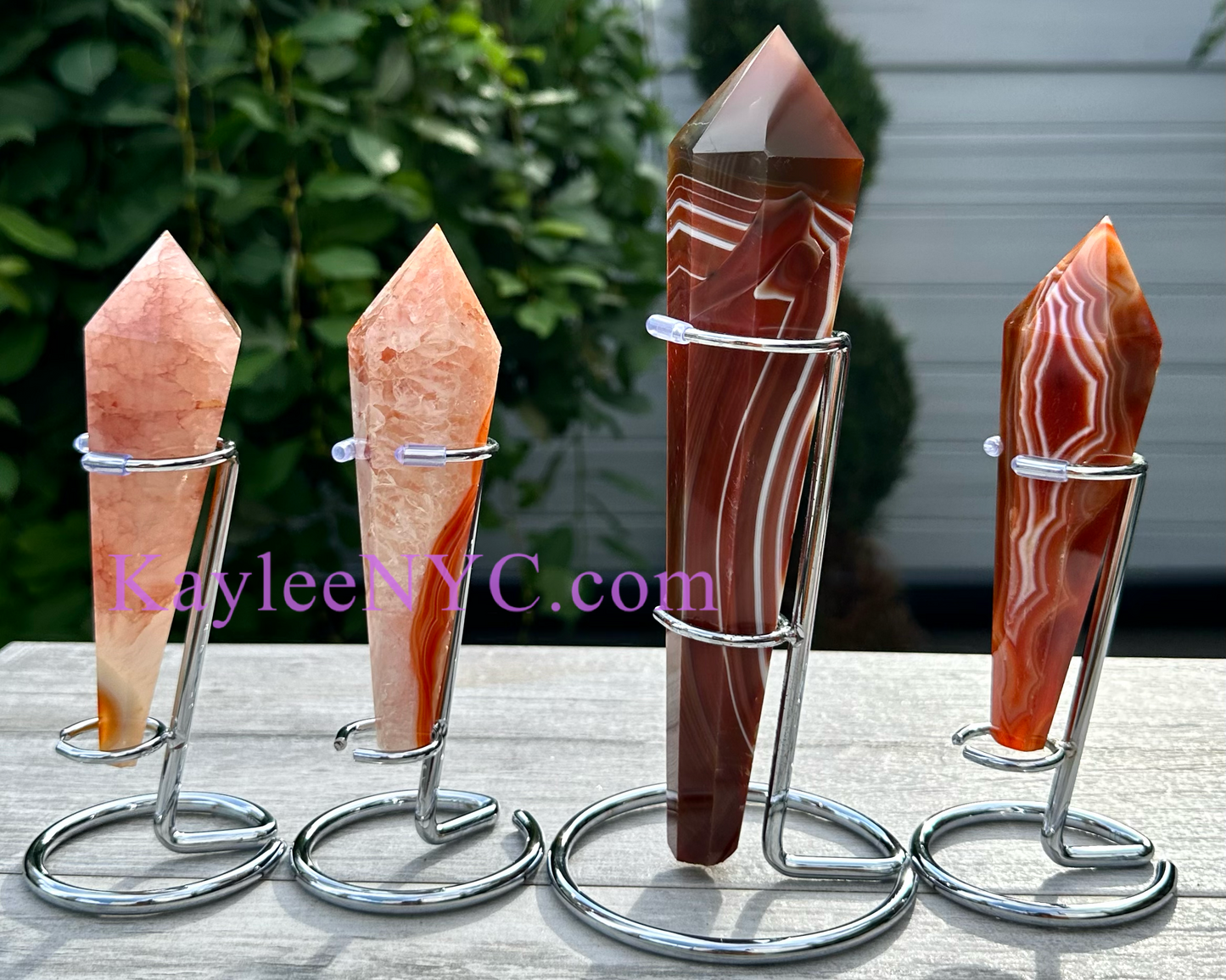 Wholesale Lot 4-5 pcs Natural Carnelian Septer w stand Crystal Energy