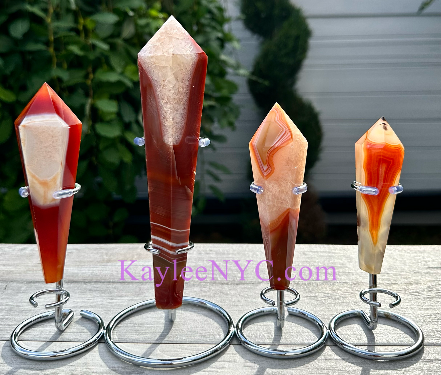 Wholesale Lot 4-5 pcs Natural Carnelian Septer w stand Crystal Energy