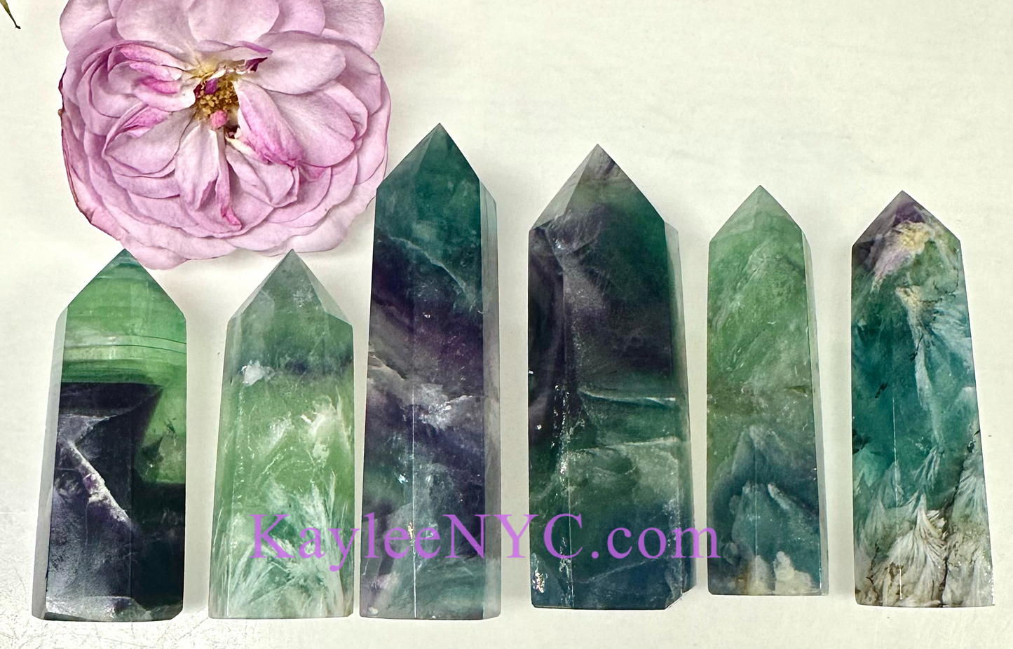 Wholesale Lot 1 Lb Natural Fluorite Obelisk Tower Point Crystal Energy