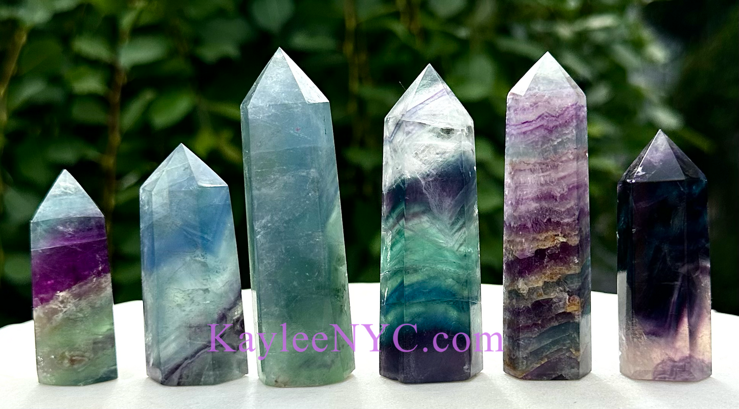 Wholesale Lot 1 Lb Natural Fluorite Obelisk Tower Point Crystal Energy