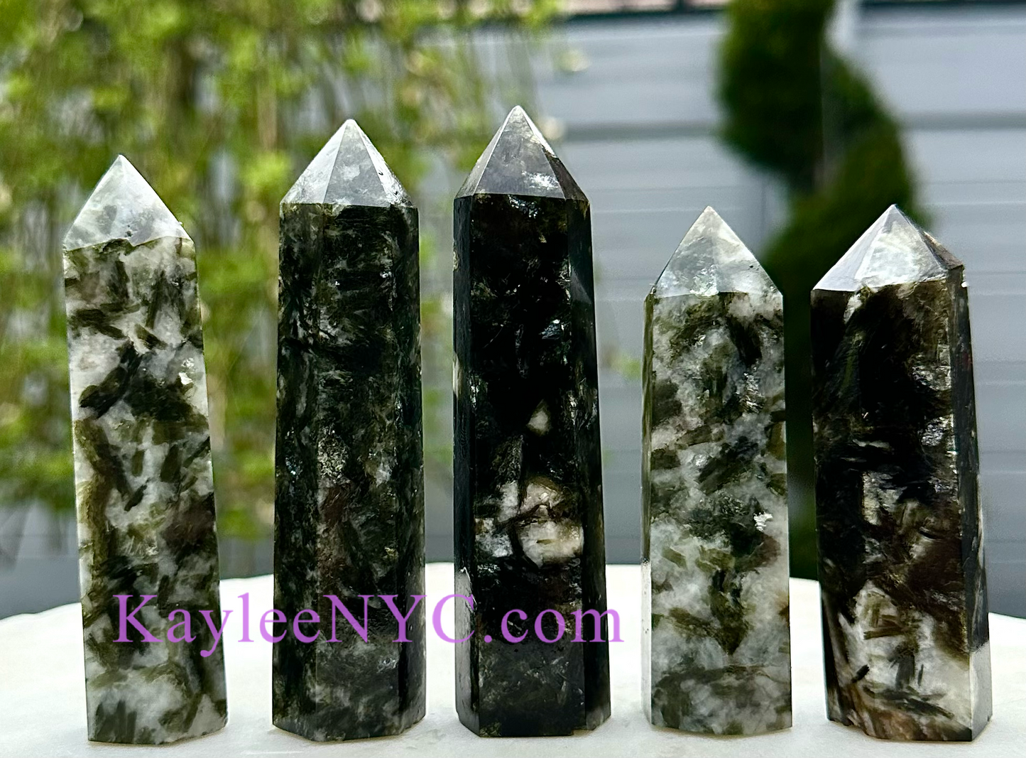 Wholesale Lot 1 lb Natural Green Lepidolite w Mica Tower Obelisk Point Wand Crystal Energy Healing