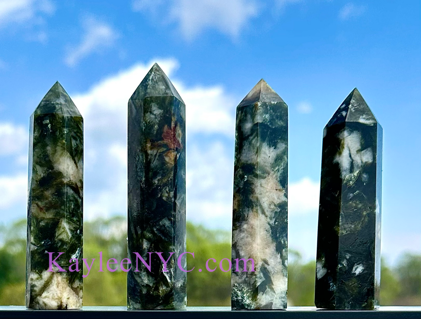 Wholesale Lot 1 lb Natural Green Lepidolite w Mica Tower Obelisk Point Wand Crystal Energy Healing