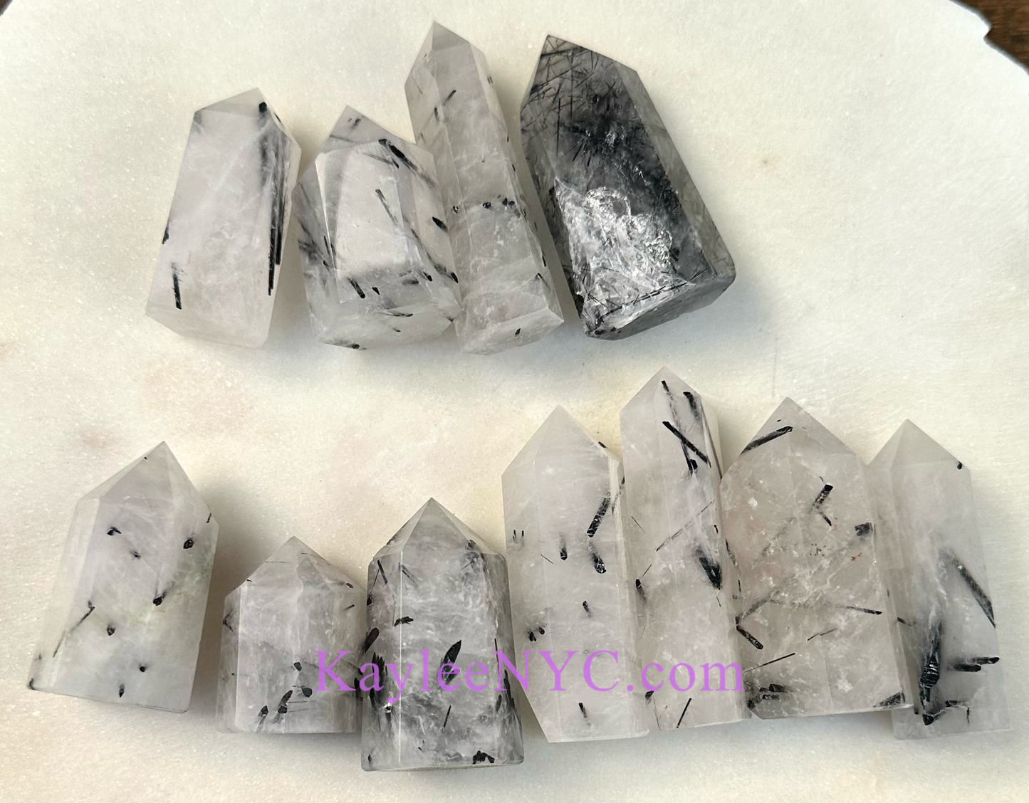 Wholesale Lot 1 Lb Natural Tourmalinated Quartz Obelisk Tower Point Crystal Healing