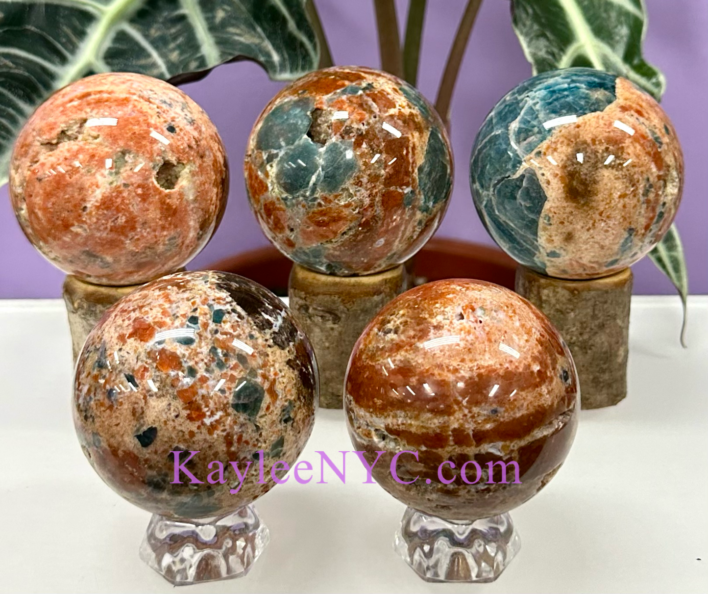 5-6 PCs Natural Sunstone Apatite Sphere