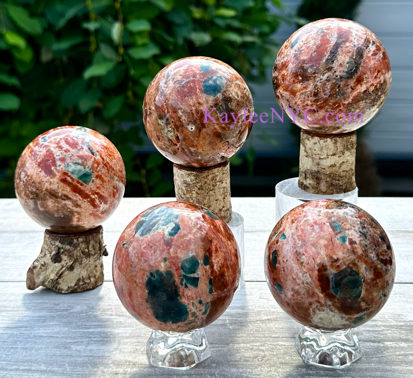 5-6 PCs Natural Sunstone Apatite Sphere