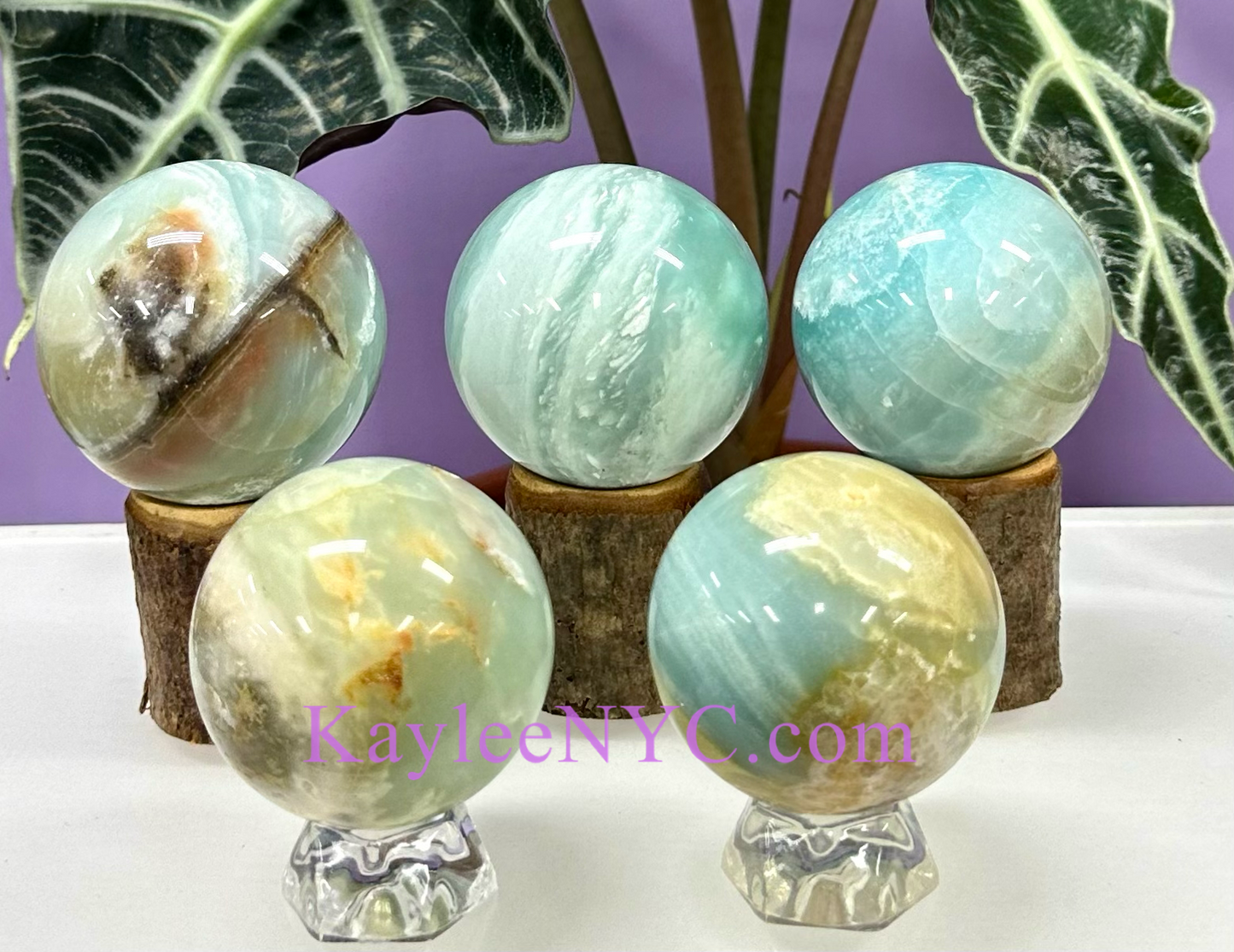 4-5 PCs Natural Amazonite Apatite Sphere