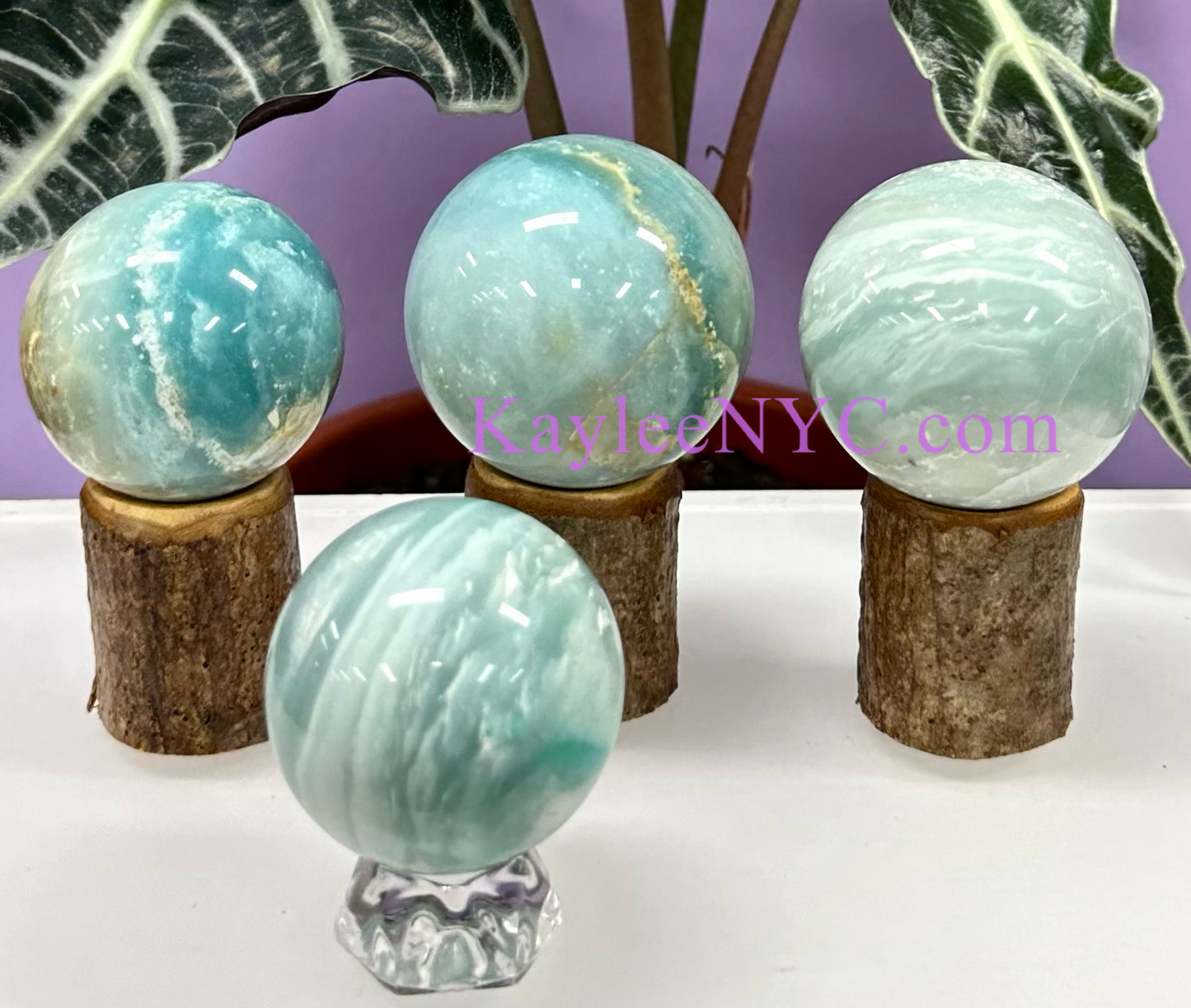 4-5 PCs Natural Amazonite Apatite Sphere