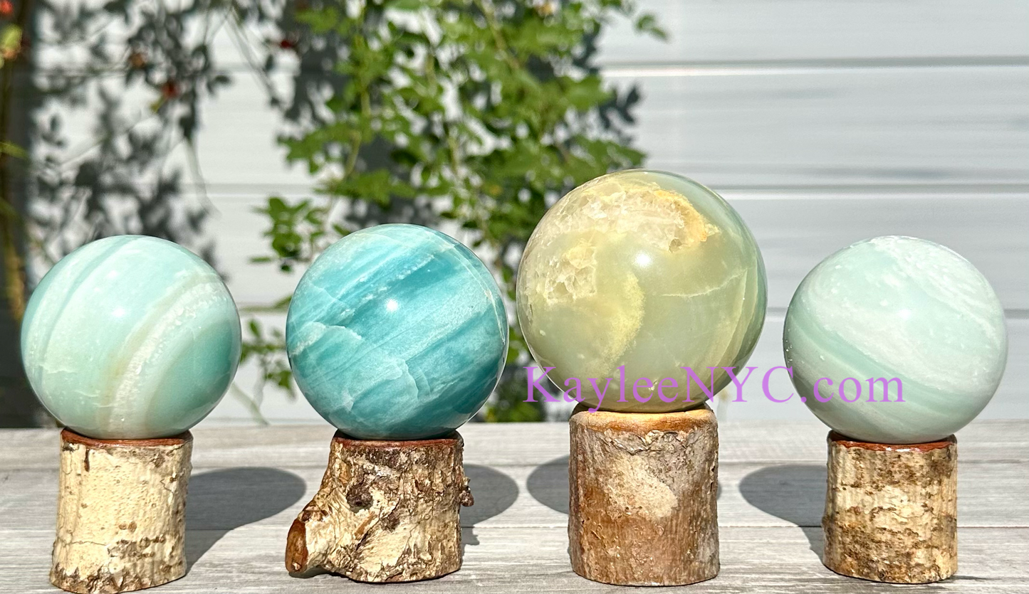 4-5 PCs Natural Amazonite Apatite Sphere