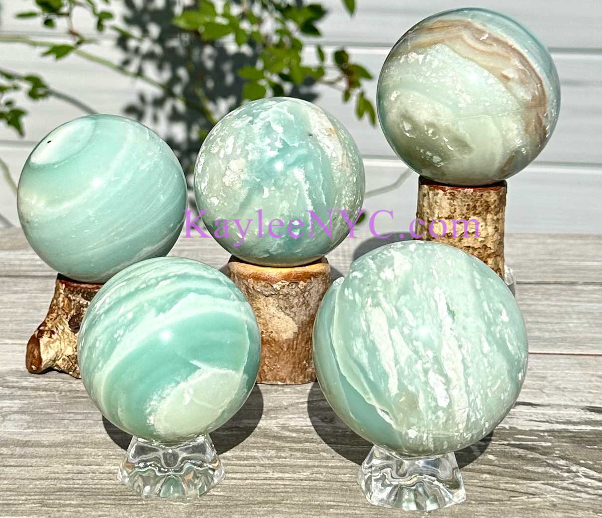 4-5 PCs Natural Amazonite Apatite Sphere