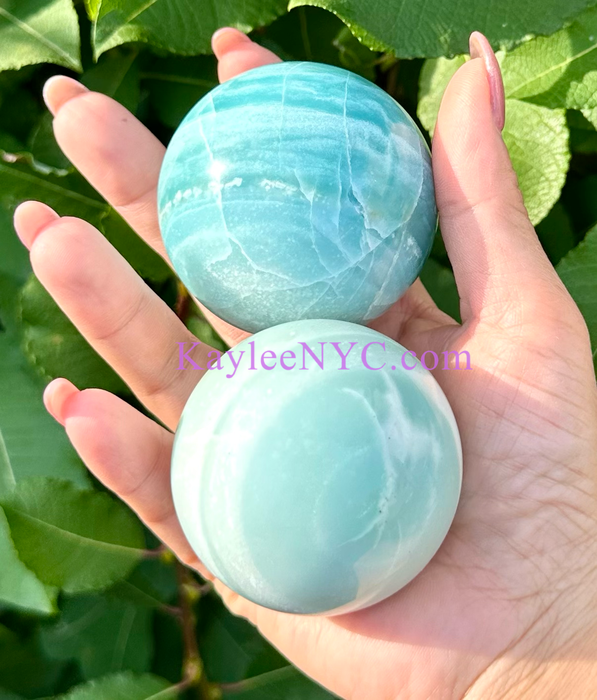 4-5 PCs Natural Amazonite Apatite Sphere