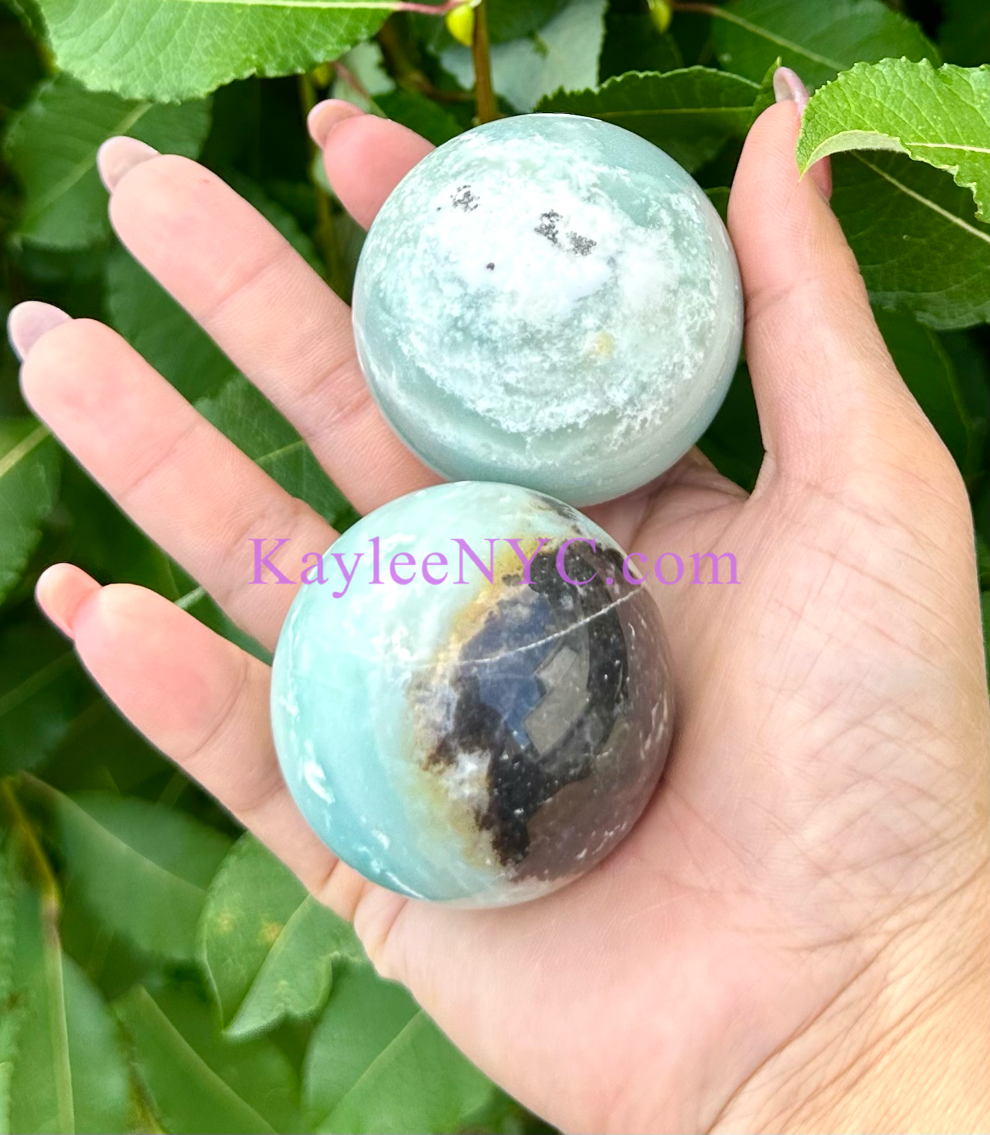 4-5 PCs Natural Amazonite Apatite Sphere