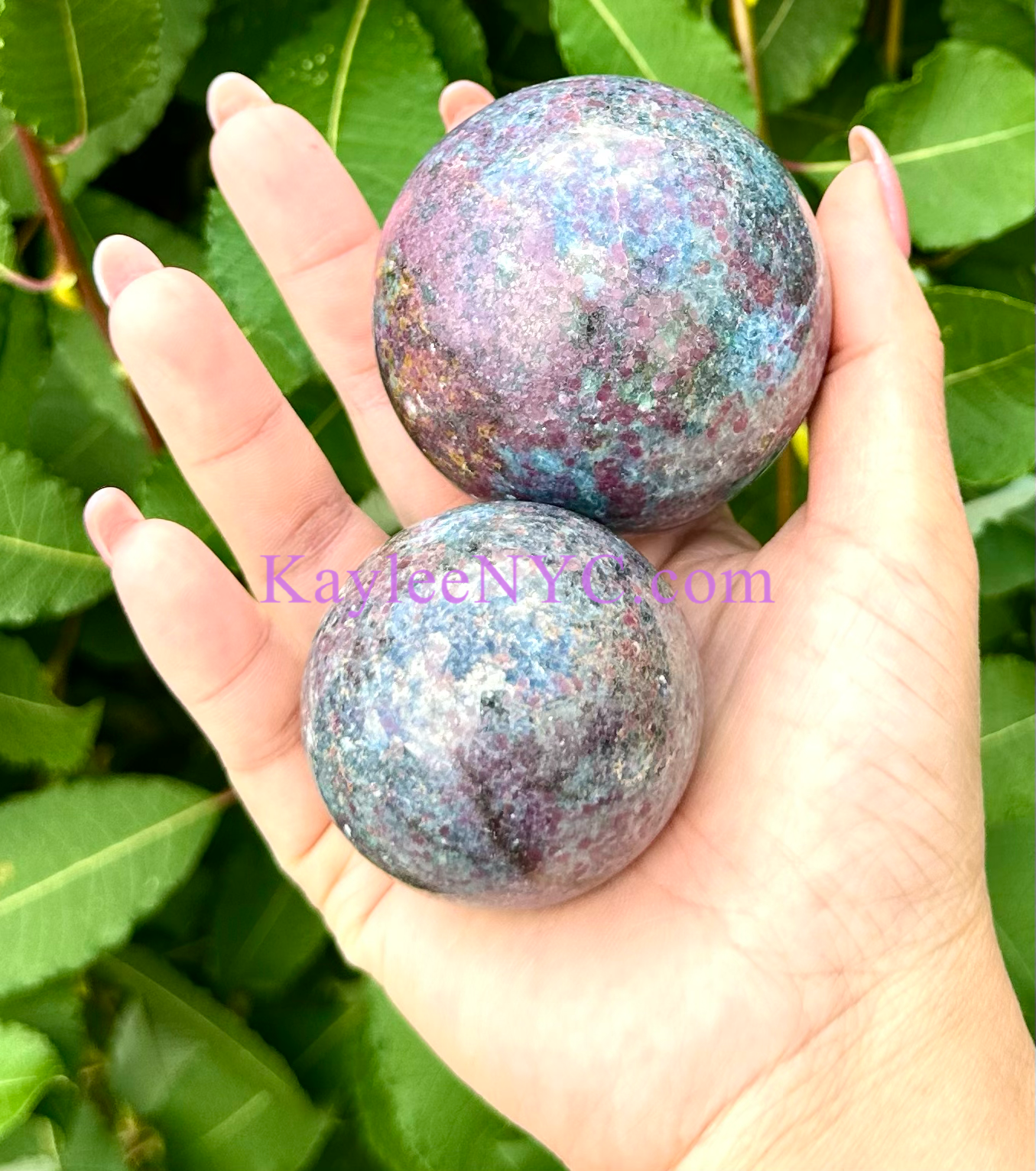 4-5 PCs Natural Ruby Kyanite Sphere