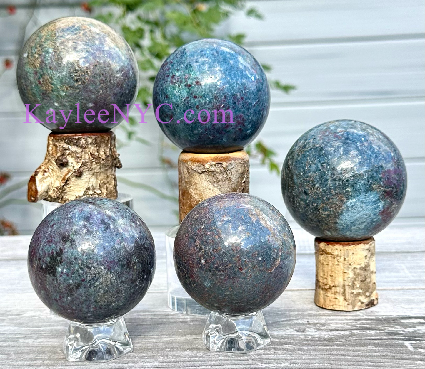 4-5 PCs Natural Ruby Kyanite Sphere