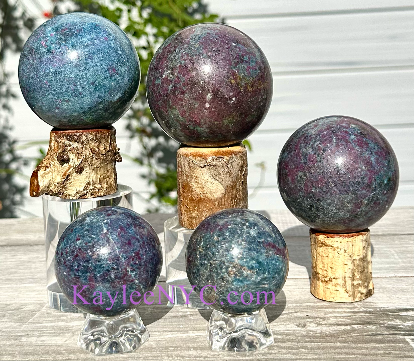 4-5 PCs Natural Ruby Kyanite Sphere