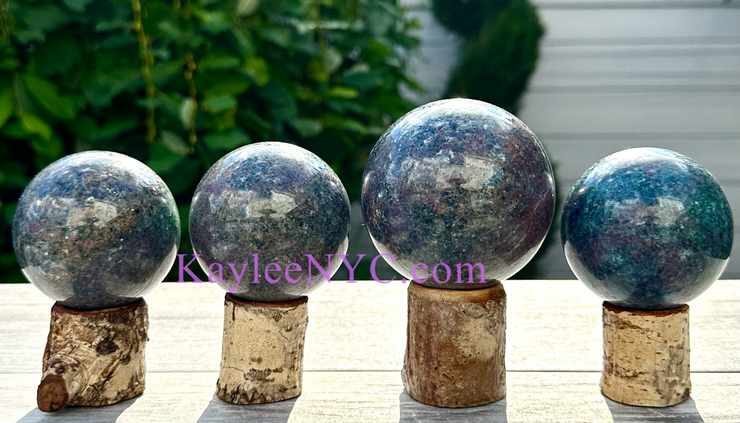 4-5 PCs Natural Ruby Kyanite Sphere