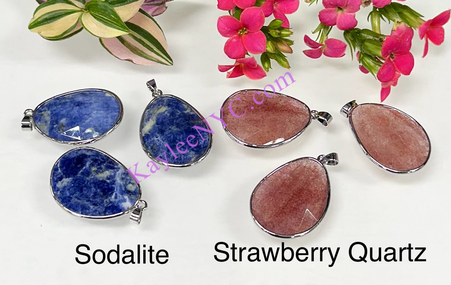 Wholesale Lot 9 Pcs Natural Crystal Pendant Healing Energy