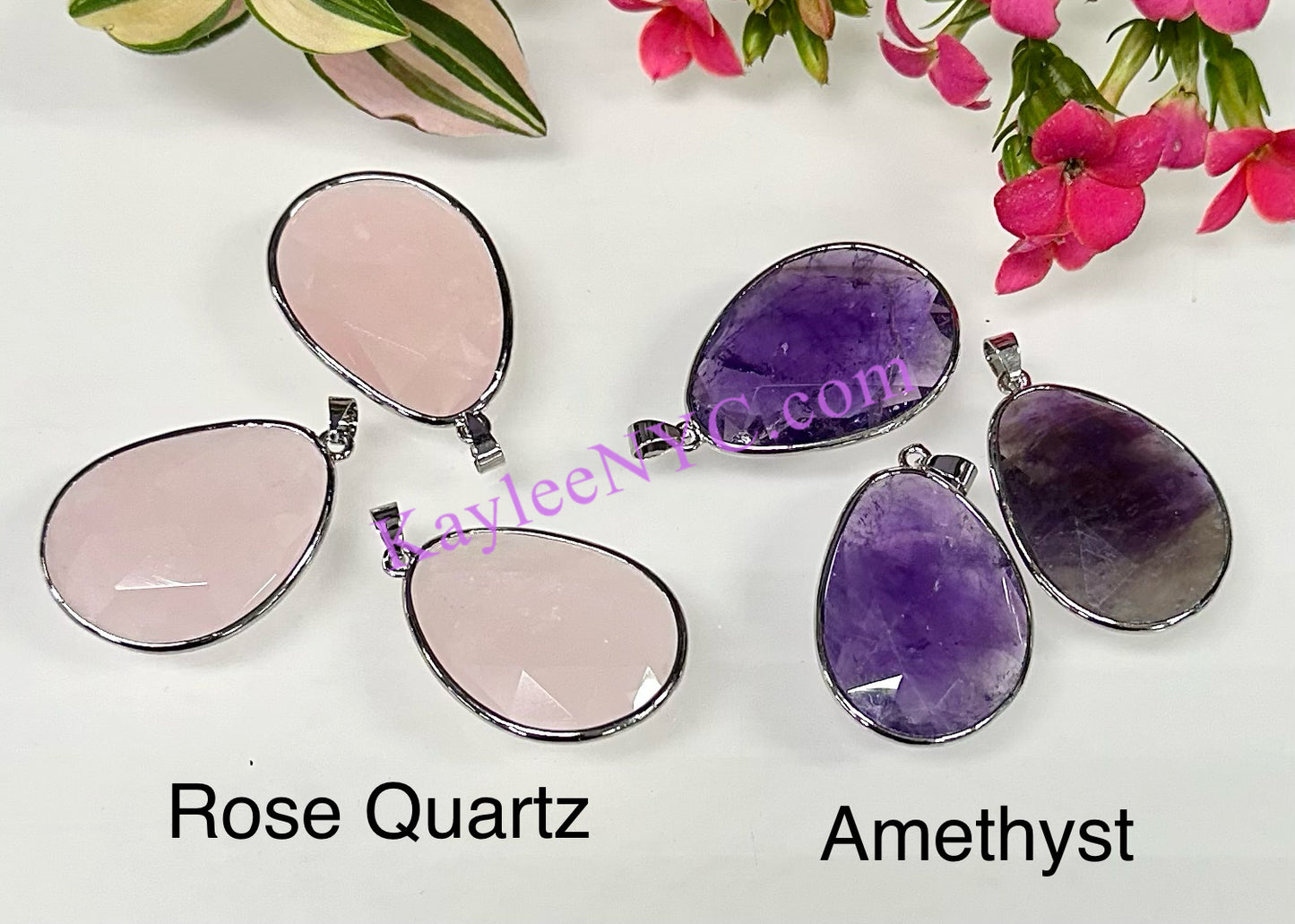 Wholesale Lot 9 Pcs Natural Crystal Pendant Healing Energy