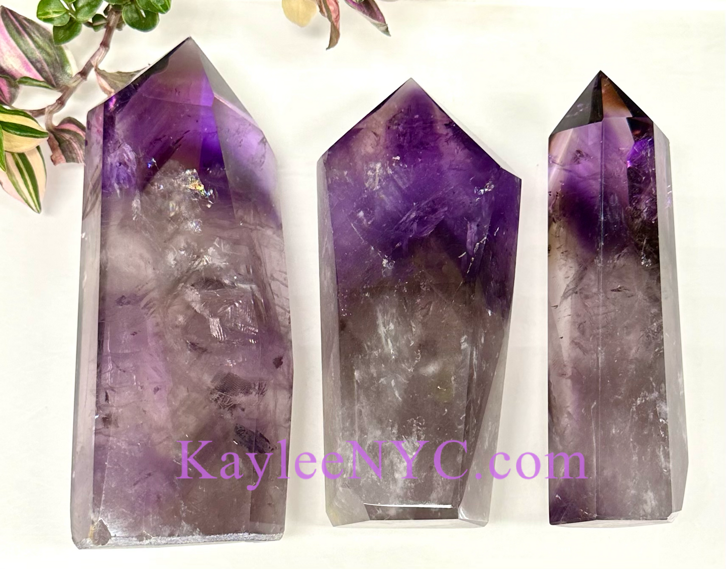 Wholesale Lot 3-4 Pcs Natural Bahia Amethyst Wand Dragon’s Teeth 2.8-3lbs