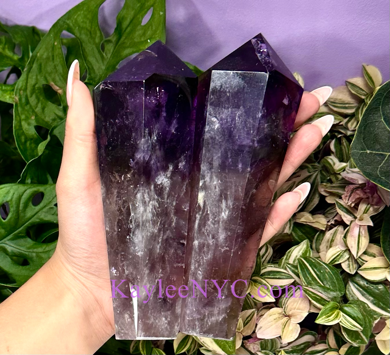 Wholesale Lot 3-4 Pcs Natural Bahia Amethyst Wand Dragon’s Teeth 2.8-3lbs