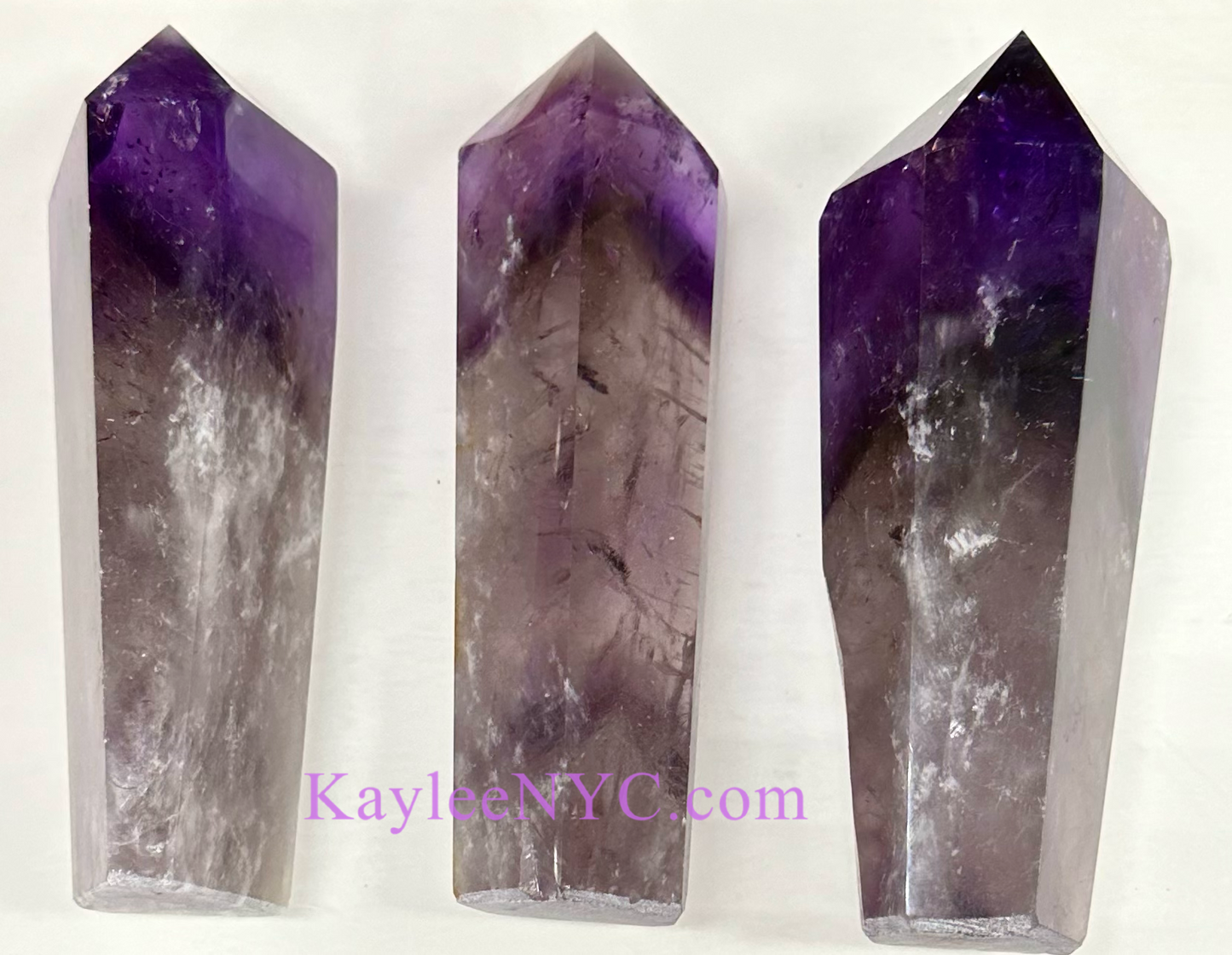 Wholesale Lot 3-4 Pcs Natural Bahia Amethyst Wand Dragon’s Teeth 2.8-3lbs