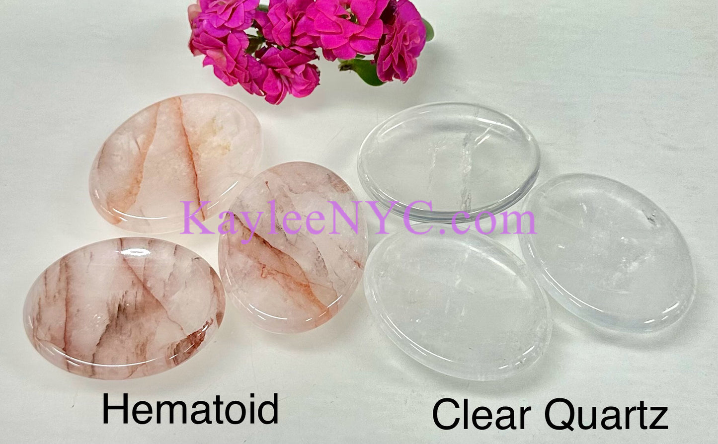 11 PCs Natural Crystal Worry Stone Healing Energy