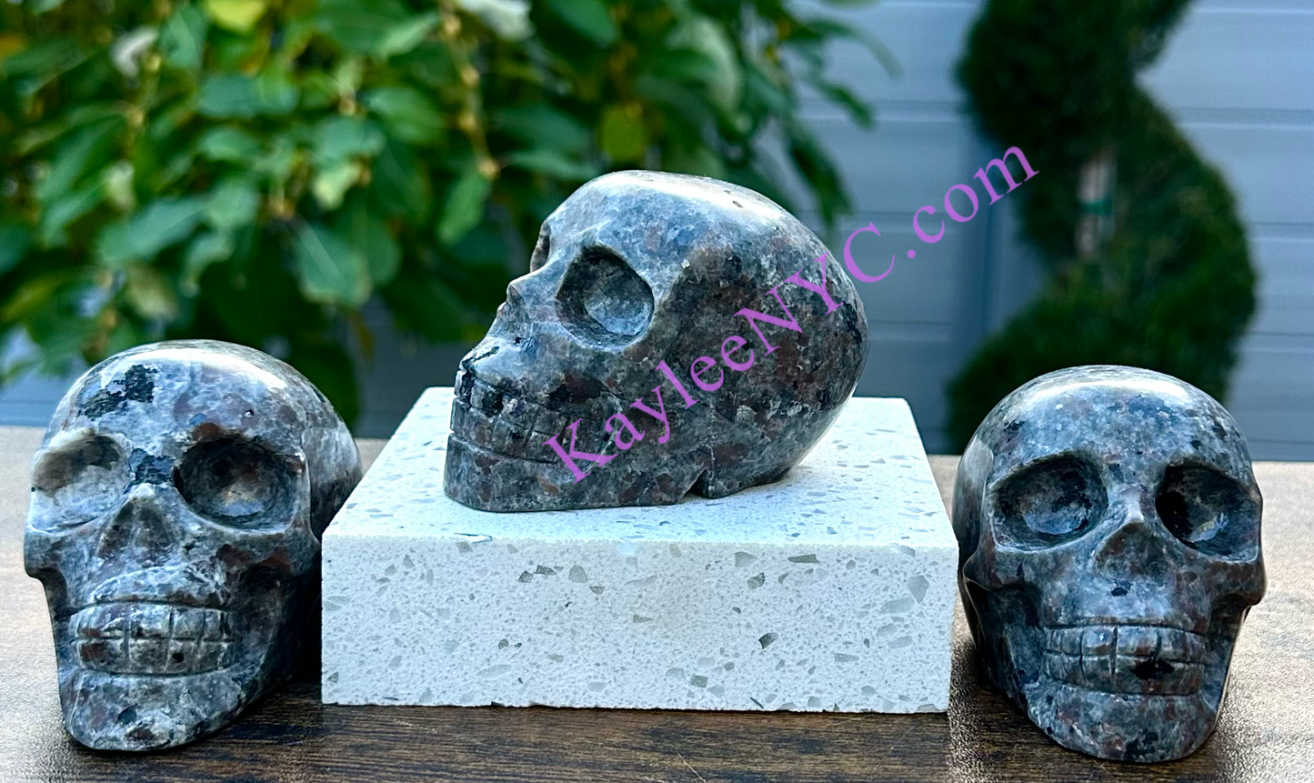 Wholesale lot 3 Pcs Natural Emberlite aka Yooperlite Crystal Skull