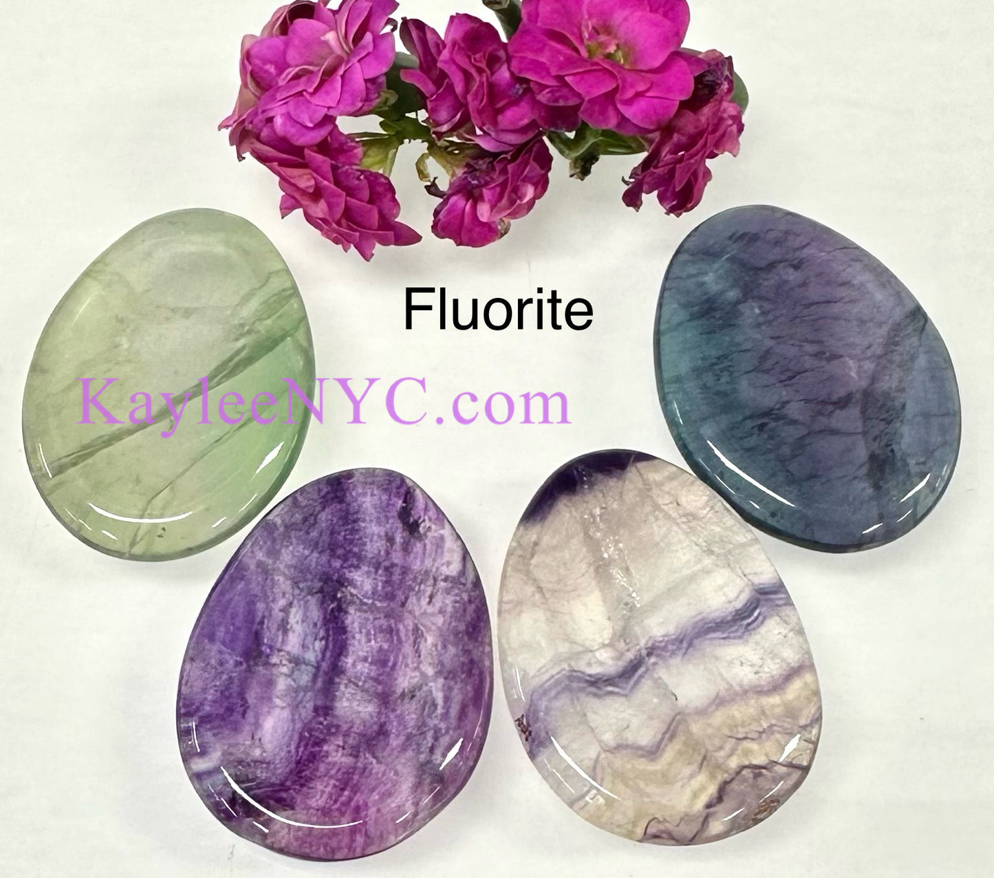 12 PCs Natural Crystal Worry Stone Healing Energy