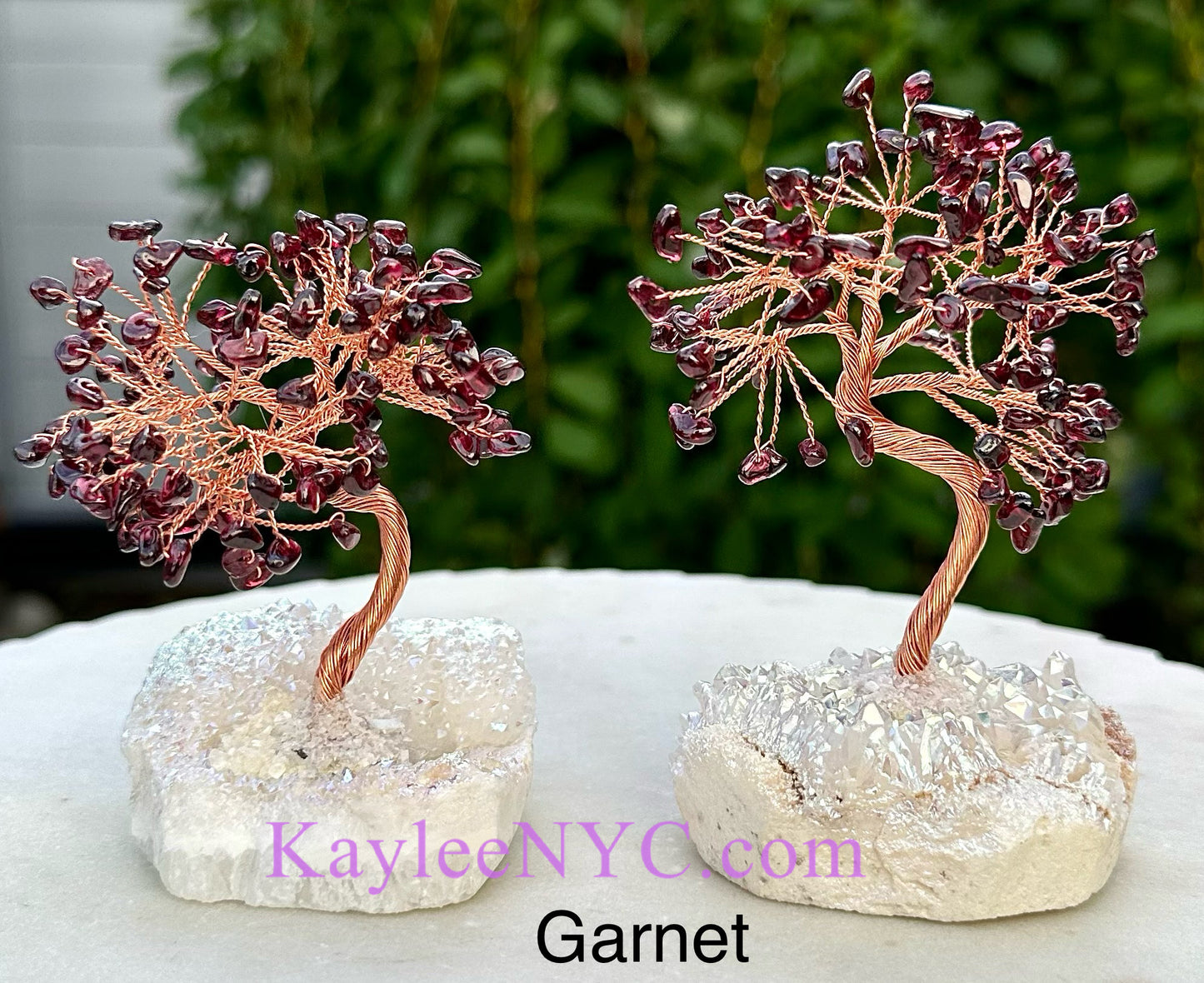 Wholesale Lot 5 Pcs Bonsai Tree with Angel Aura Quartz Cluster Base