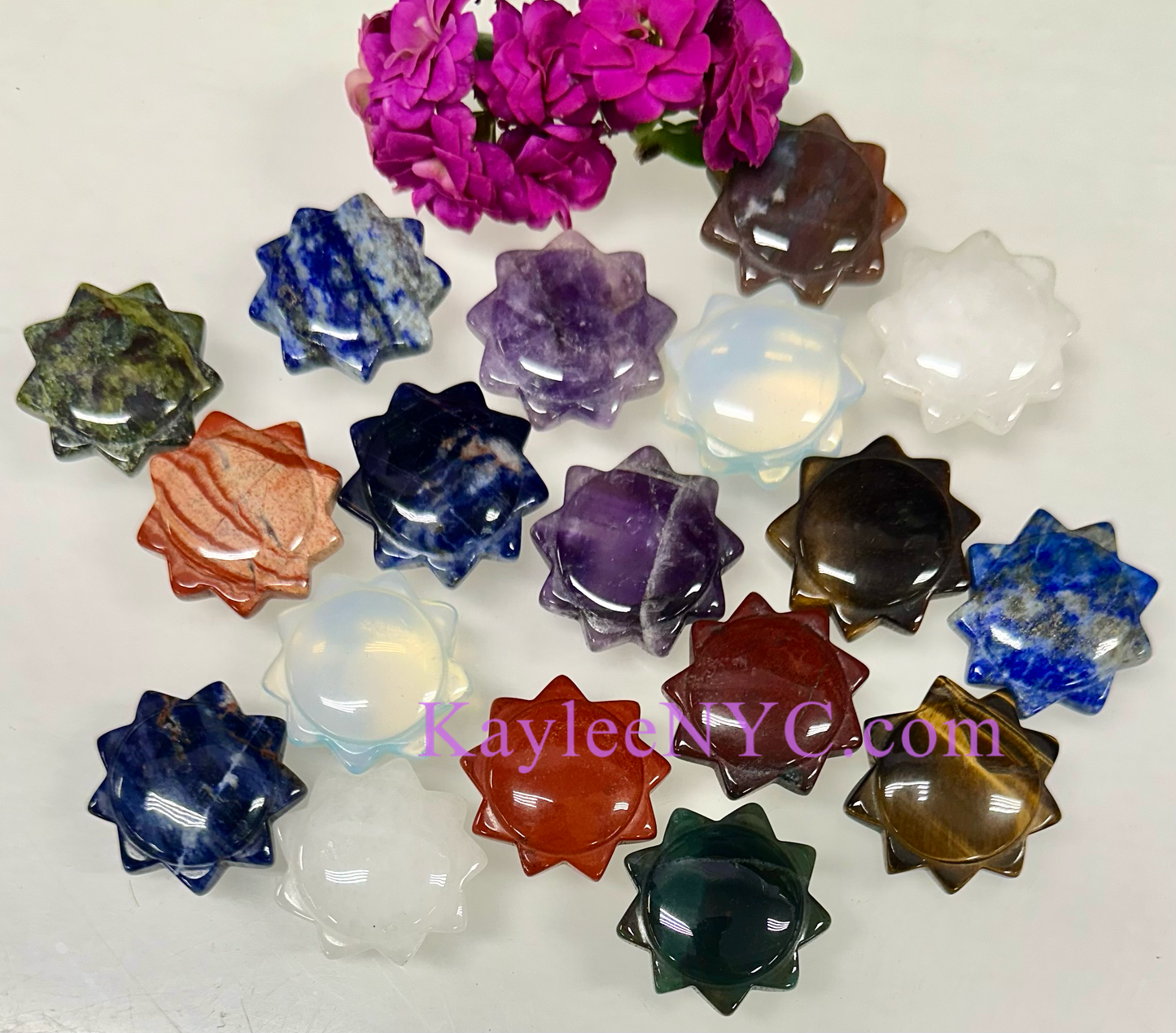 18 PCs 3cm Crystal Sun Healing Energy