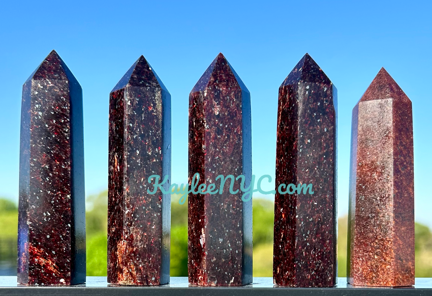 Wholesale Lot 1 lb Natural Red Lepidolite w Mica Tower Obelisk Point Wand Crystal Energy Healing