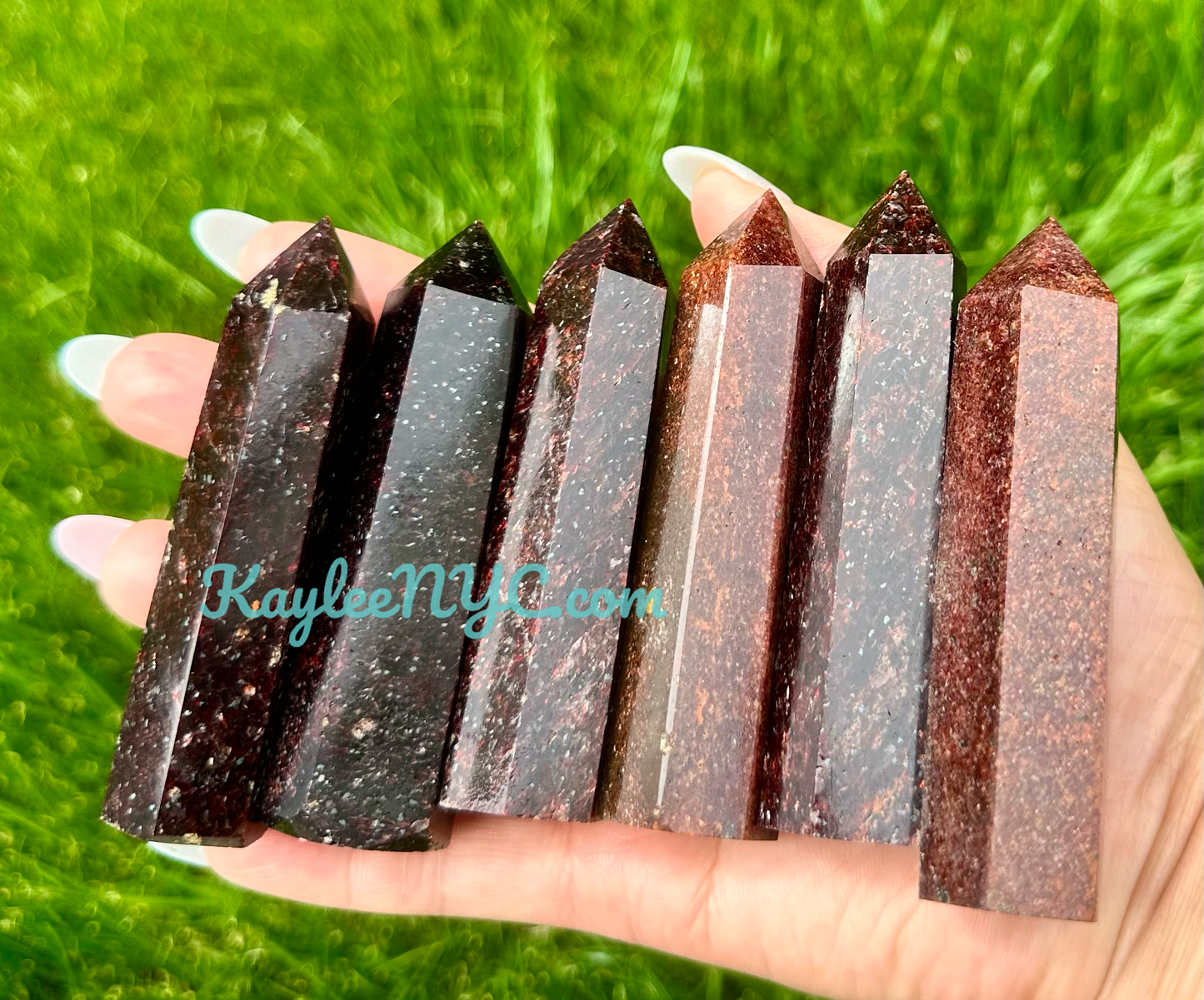 Wholesale Lot 1 lb Natural Red Lepidolite w Mica Tower Obelisk Point Wand Crystal Energy Healing