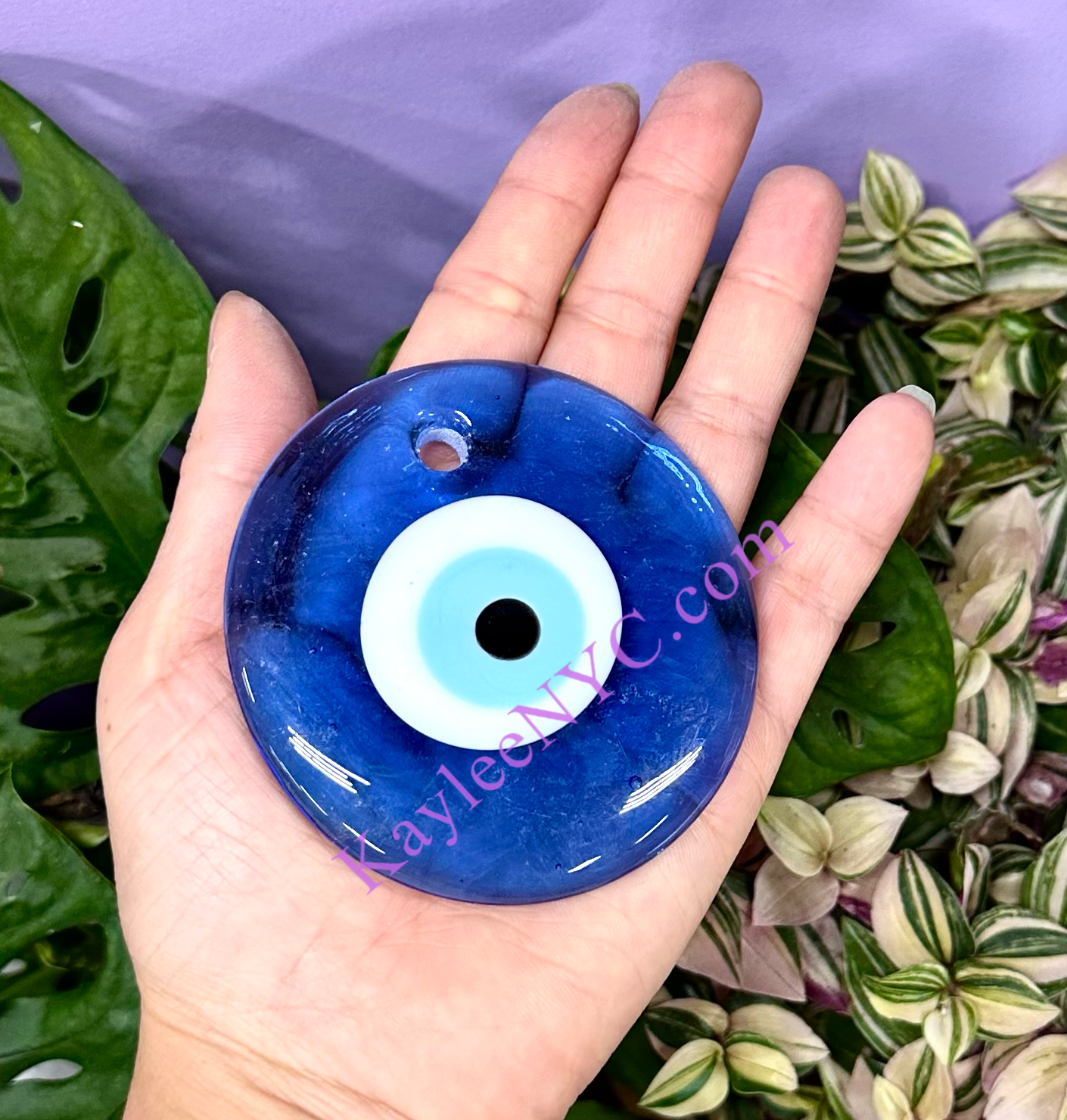 Wholesale Lot 8 Pcs Evil Eye Glass Ornaments Hand Blown