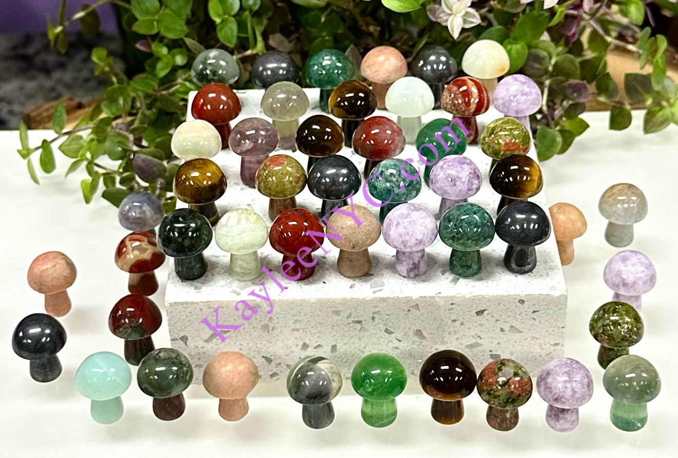 Wholesale Lot 50 PCs Mixed Crystal Mushroom 19mm Healing Energy