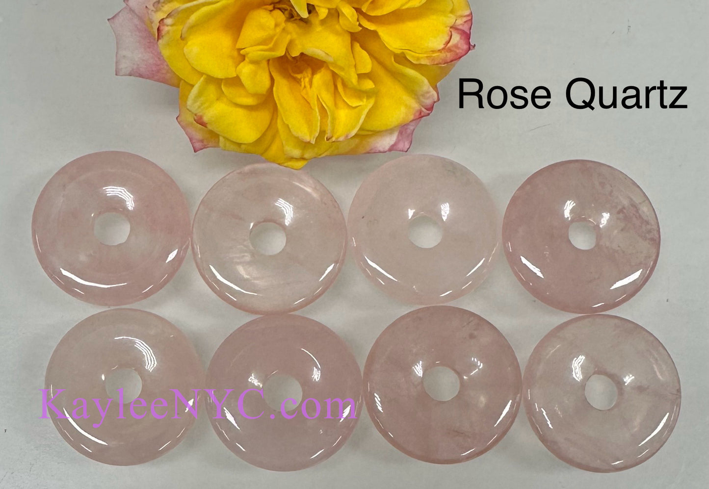 24 PCs Natural Crystal Donuts Healing Energy