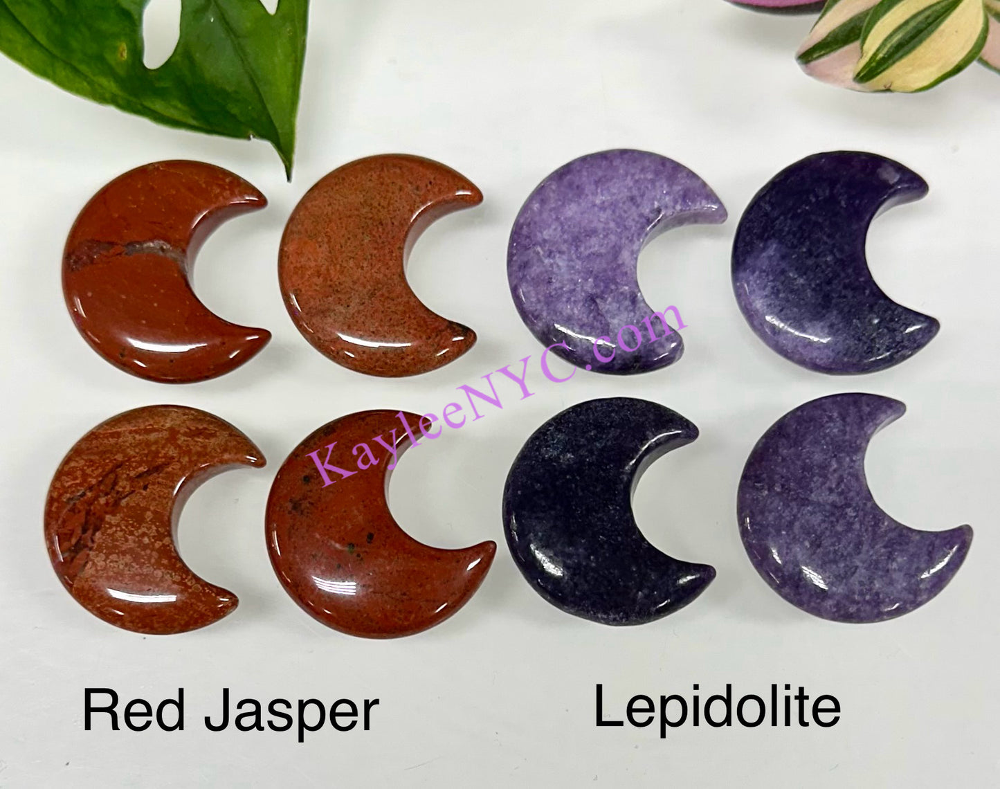 Wholesale Lot 16 Pcs 1.3” Natural Crystal Moons Healing Energy