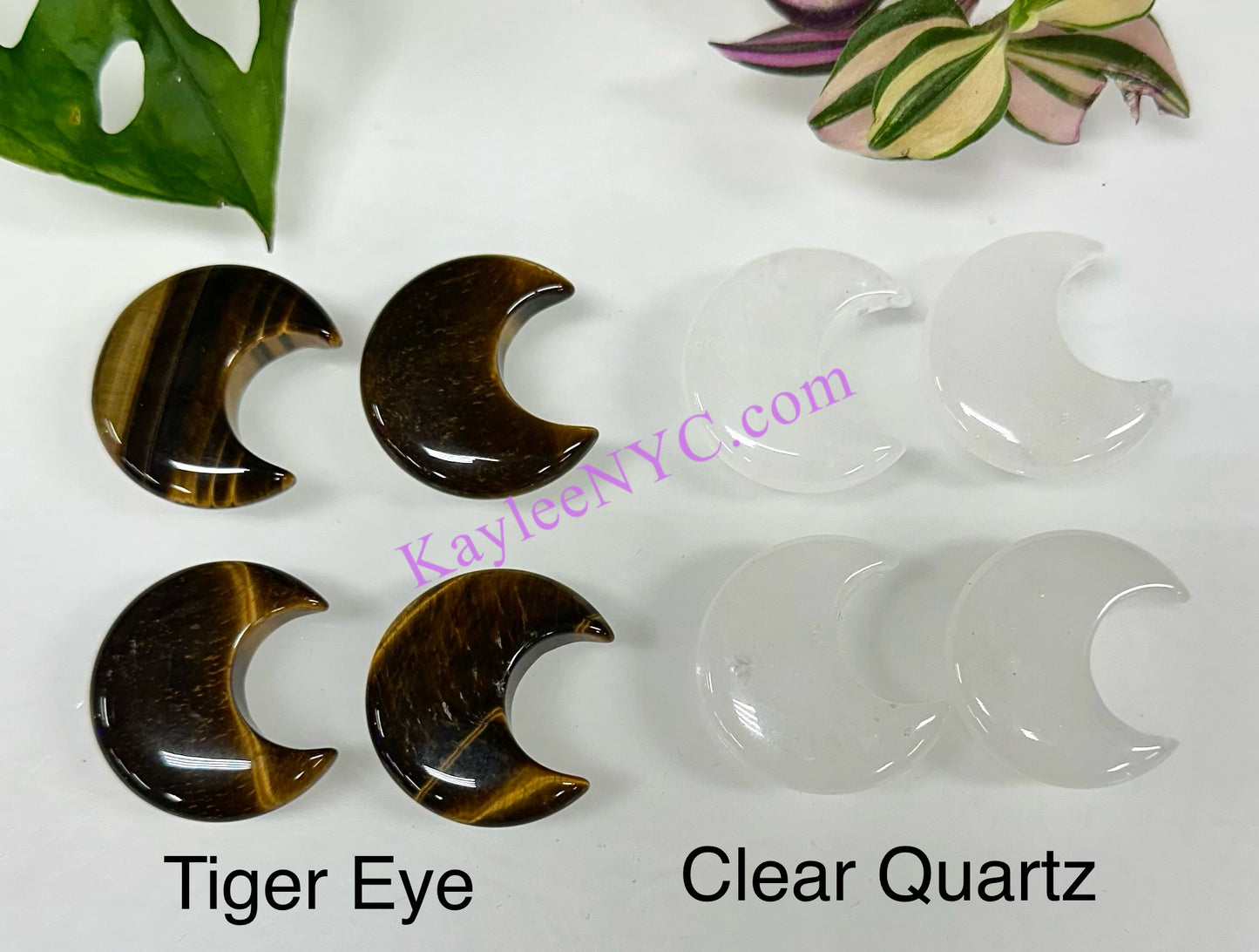 Wholesale Lot 16 Pcs 1.3” Natural Crystal Moons Healing Energy