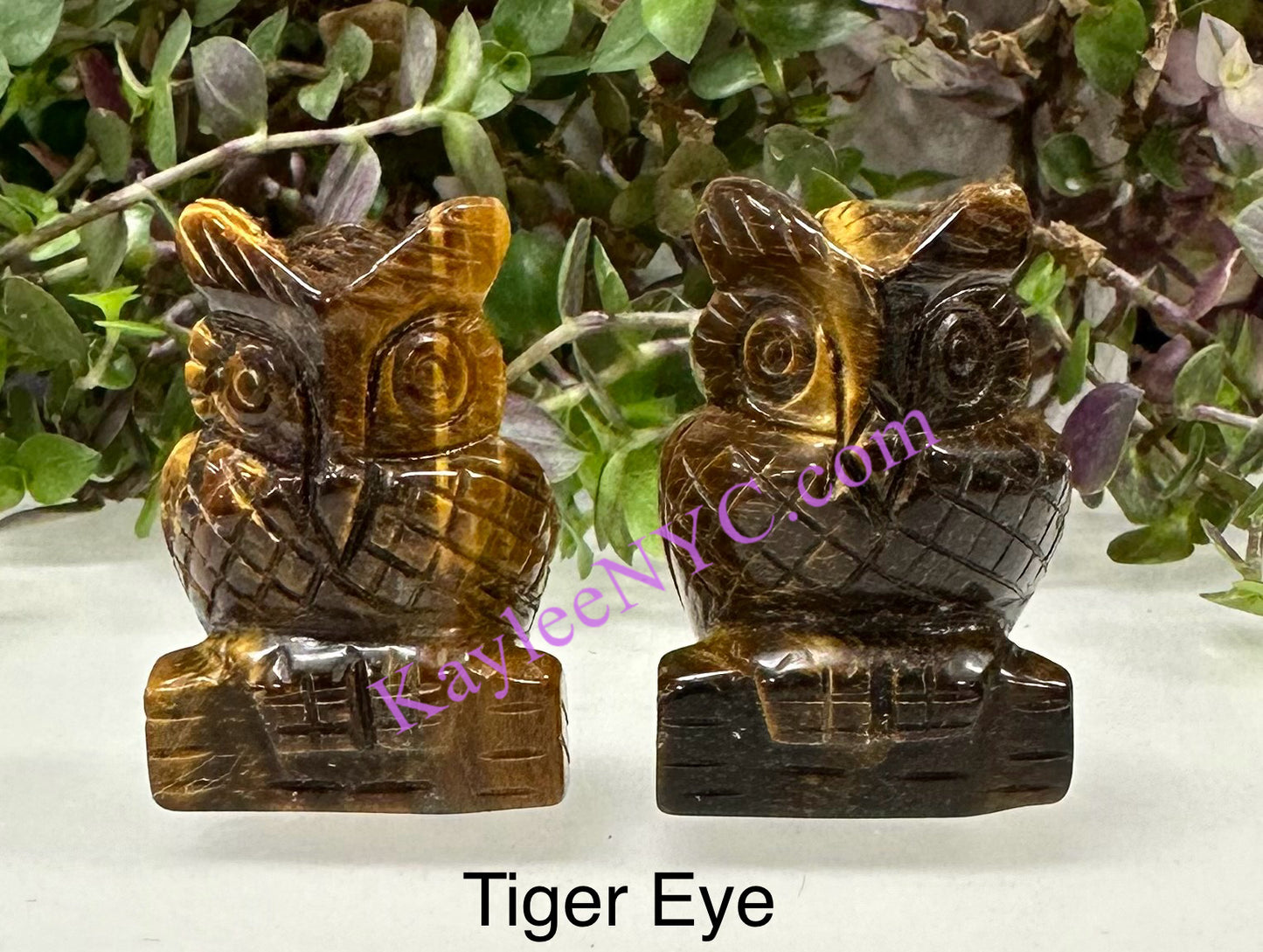 8 PCs 1.5” Natural Crystal Owls